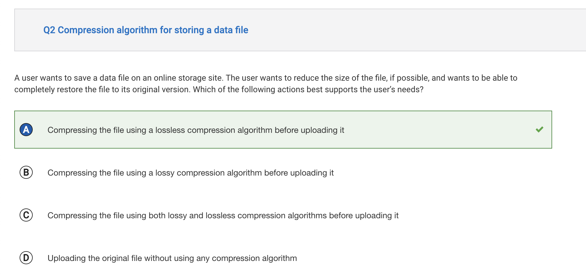 Data Compression Q2