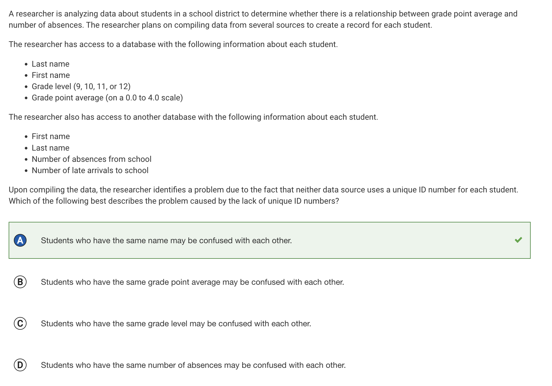 Extracting Information from Data Q1